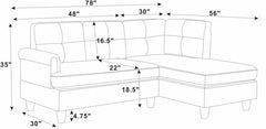 2 - Piece Upholstered Sectional