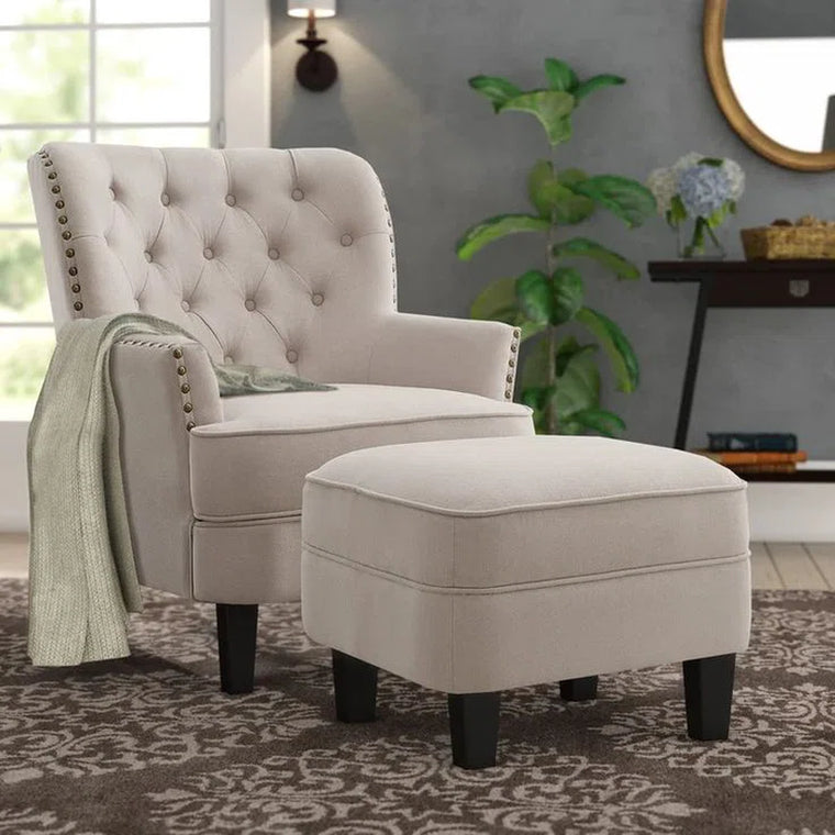 1 Set Mid Century Modern Armchair for Living Comfy Seat,Tub Sofa for Bedroom Reading Room