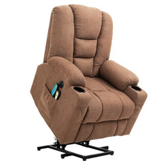 Power Lift Chair Electric Recliner Sofa for Elderly Heavy Duty and Soft Fabric Sleep Lift Chair with 2 Remotes, Usb Ports, Cup Holders & Side Pockets for Living Room