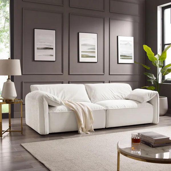 Louai 95'' Chenille Upholstered Sofa
