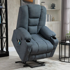 Power Lift Chair Electric Recliner Sofa for Elderly Heavy Duty and Soft Fabric Sleep Lift Chair with 2 Remotes, Usb Ports, Cup Holders & Side Pockets for Living Room