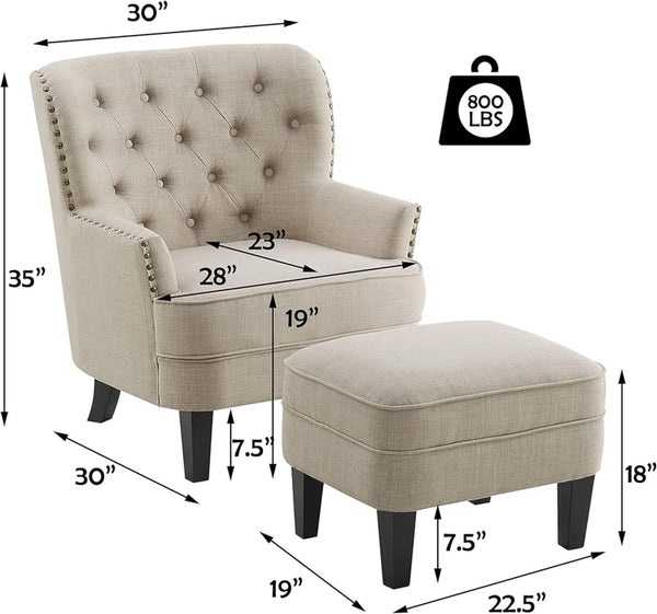 1 Set Mid Century Modern Armchair for Living Comfy Seat,Tub Sofa for Bedroom Reading Room