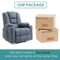 Power Lift Chair Electric Recliner Sofa for Elderly Heavy Duty and Soft Fabric Sleep Lift Chair with 2 Remotes, Usb Ports, Cup Holders & Side Pockets for Living Room