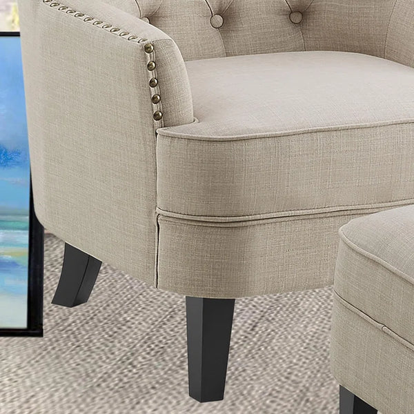 1 Set Mid Century Modern Armchair for Living Comfy Seat,Tub Sofa for Bedroom Reading Room
