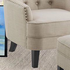 1 Set Mid Century Modern Armchair for Living Comfy Seat,Tub Sofa for Bedroom Reading Room