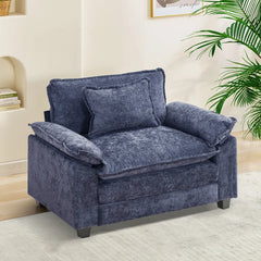 Adonia 53" Comfy Cloud Couch Deep Seat Sofa Chair with Throw Pillow for Living Room Bedroom