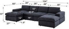 Anchoretta 6 - Piece Upholstered Sectional