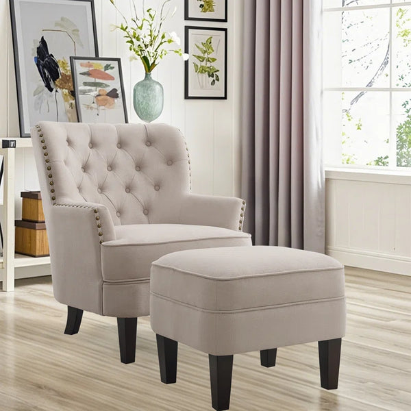 1 Set Mid Century Modern Armchair for Living Comfy Seat,Tub Sofa for Bedroom Reading Room