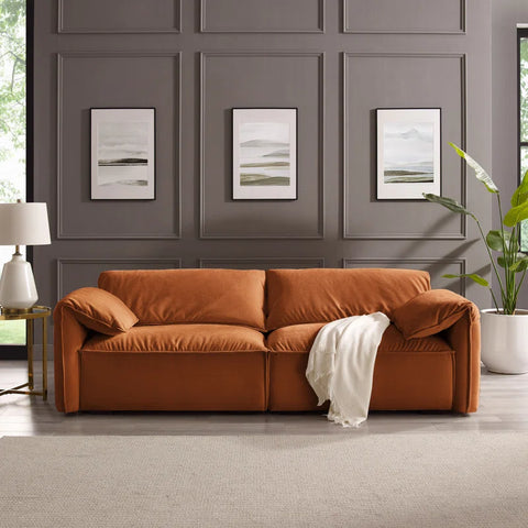 Louai 95'' Chenille Upholstered Sofa
