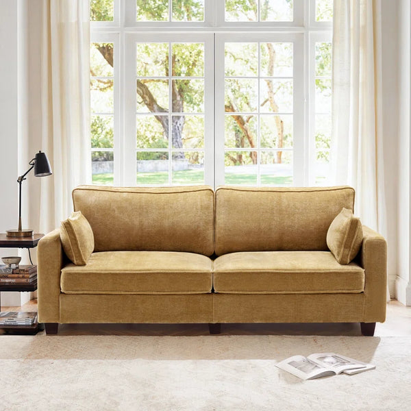 80.71'' Upholstered Square Arm Standard 3 Seater Sofa
