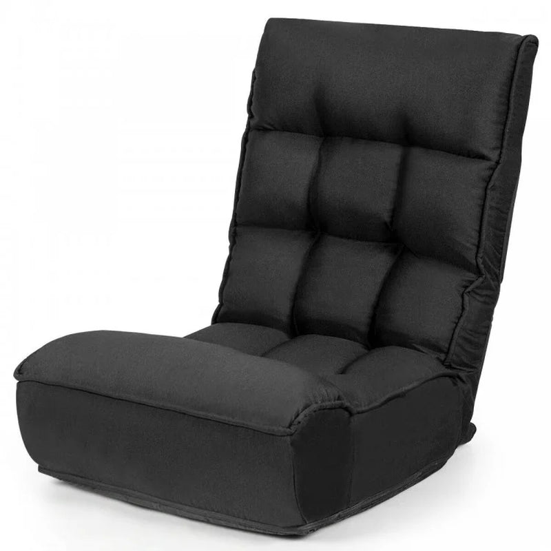 4-Position Adjustable Floor Chair Folding Lazy Sofa