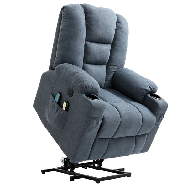 Power Lift Chair Electric Recliner Sofa for Elderly Heavy Duty and Soft Fabric Sleep Lift Chair with 2 Remotes, Usb Ports, Cup Holders & Side Pockets for Living Room