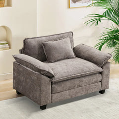 Adonia 53" Comfy Cloud Couch Deep Seat Sofa Chair with Throw Pillow for Living Room Bedroom