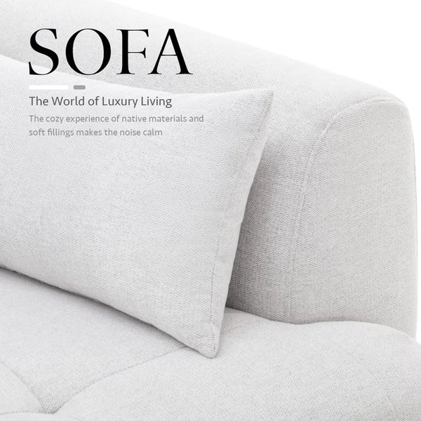 144" Modular Cloud Sectional Sofa with Ottoman – Oversized Plush L-Shaped Couch, Reversible Chaise & Adjustable Layout, Perfect for Living Room or Home Theatre