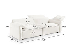 Louai 95'' Chenille Upholstered Sofa