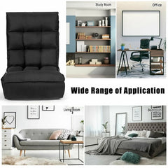 4-Position Adjustable Floor Chair Folding Lazy Sofa